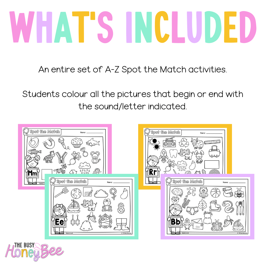 Spot the Match: Beginning Sounds - Literacy Centre