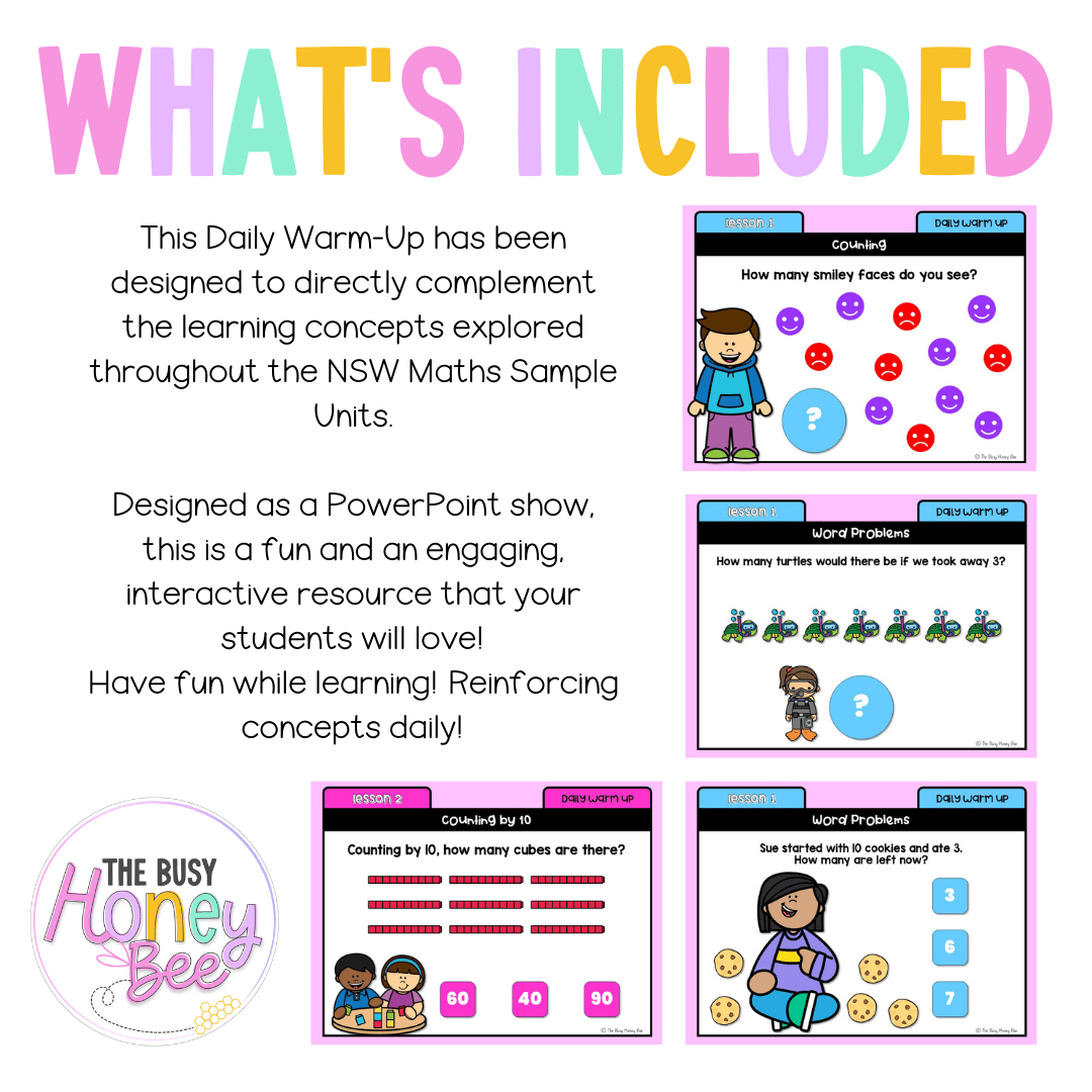 Stage 1 Year A Australian | NSW Math Daily Review | Warm-Up Unit 9 -