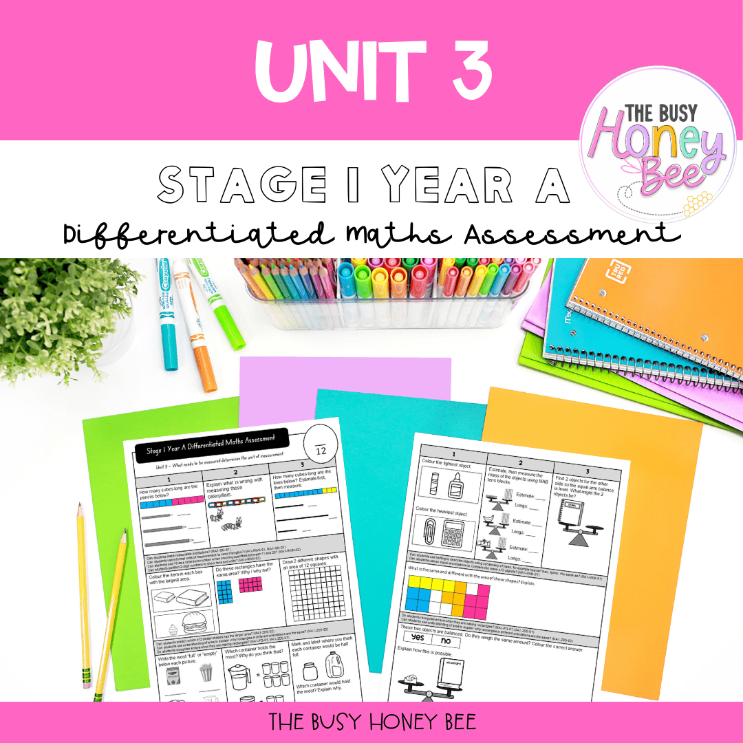 Stage 1 Year A Differentiated Maths Assessment Unit 3 – The Busy Honey Bee