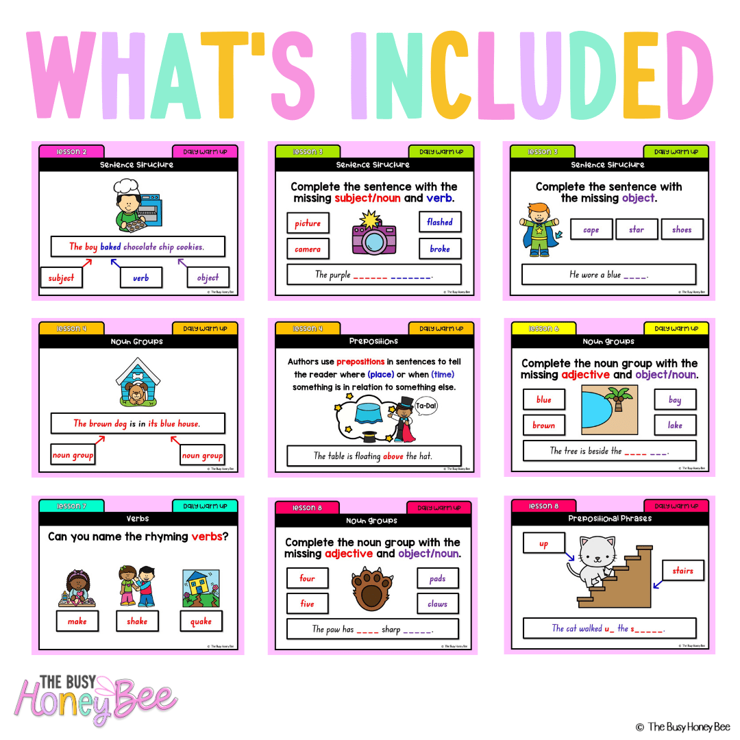 Stage 1 Year A English Daily Warm Up Term 1 Mega Bundle -
