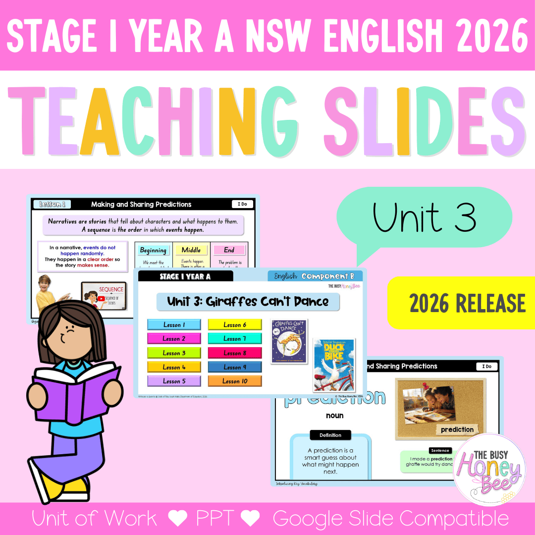Stage 1 Year A NSW English Teaching Slides UNIT 3 Giraffes Can't Dance ...
