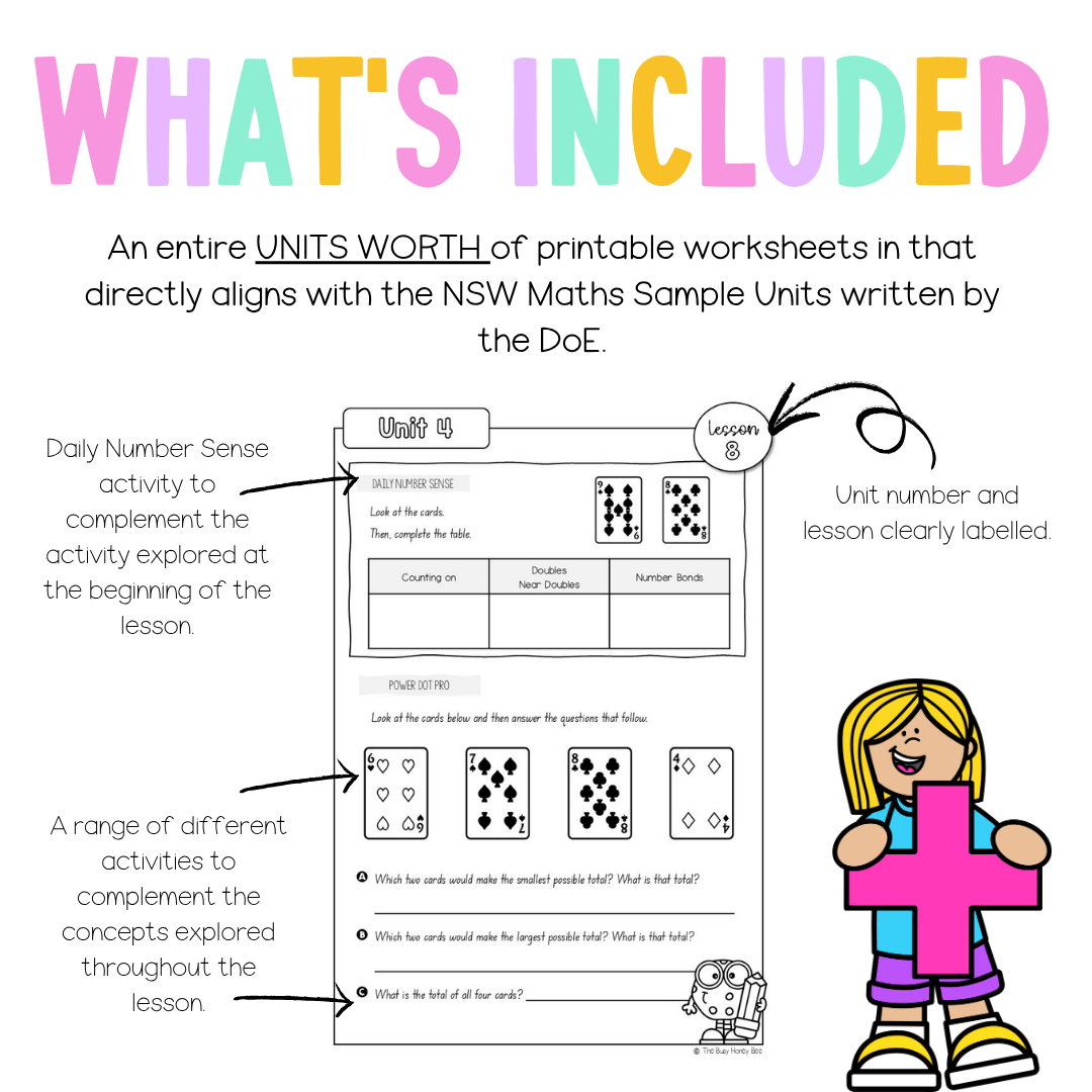 Stage 1 Year A NSW Maths Worksheets Unit 4 - Workbook | Worksheets