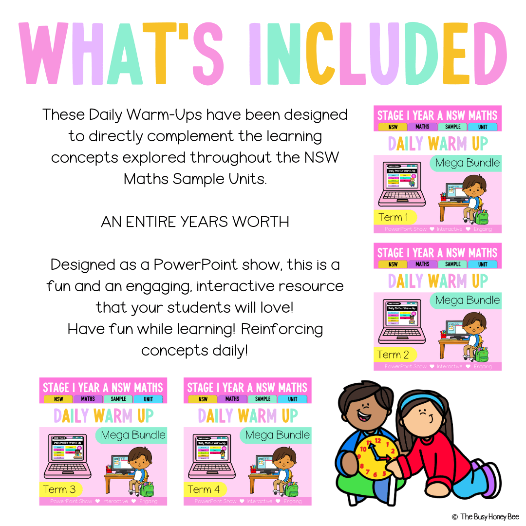 Stage 1 Year A Ultimate Maths Daily Warm Up Mega Bundle - Warm Up | Revision