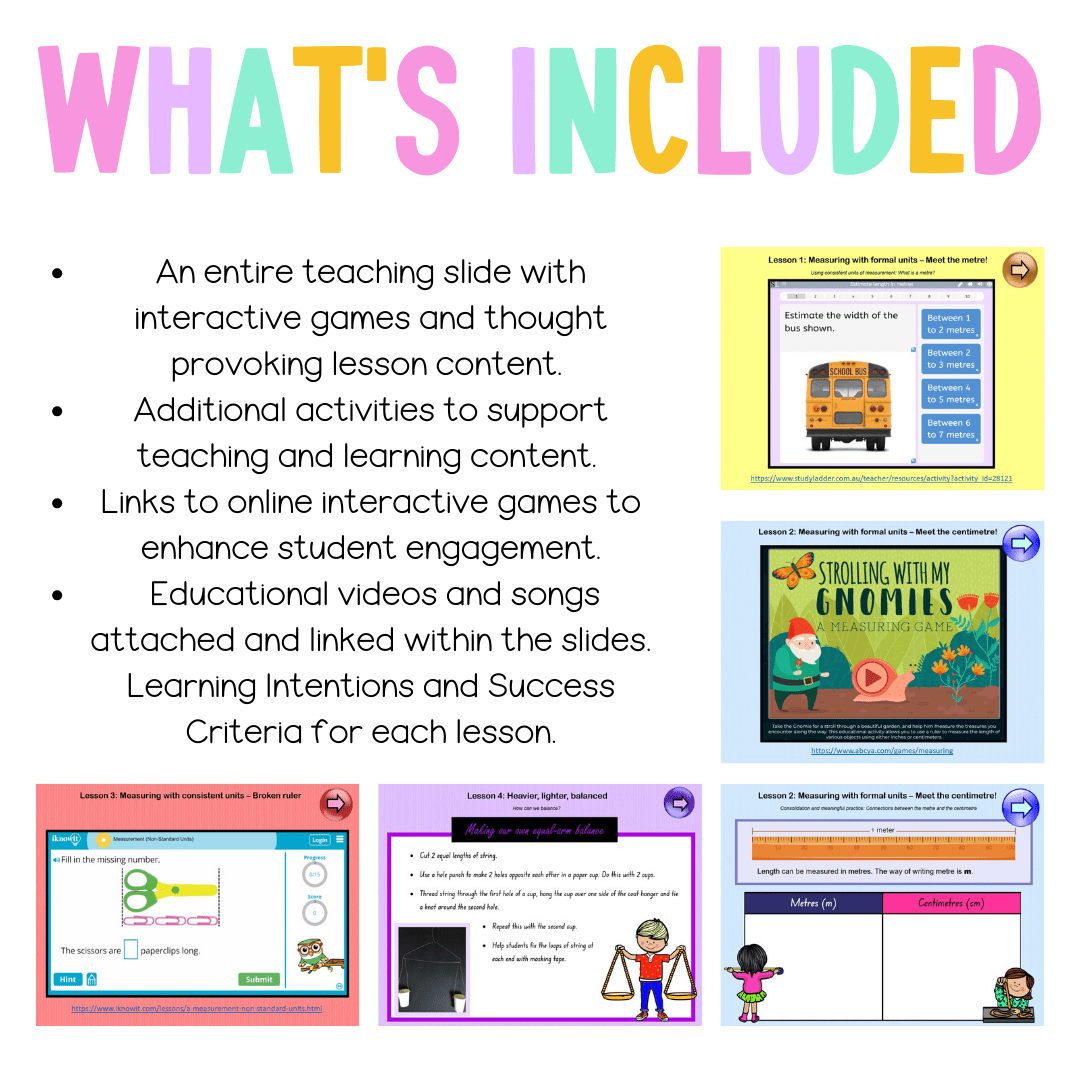 Stage 1 Year A Unit 17 NSW Maths Teaching Slides - Zip Folder: Smart Notebook, PowerPoint, Google Slide Compatible