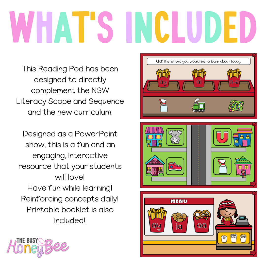 Stage 1 Year A - Year 1 Reading Pod 1 - ay, ai and a_e - Teaching Bundle