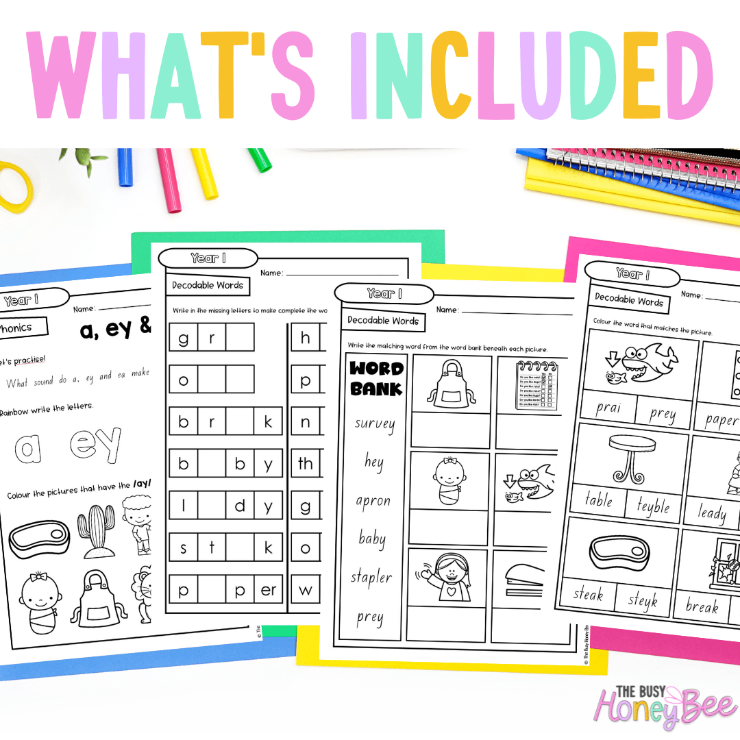 Stage 1 Year A - Year 1 Reading Pod 2 - a, ey and ea - Teaching Bundle