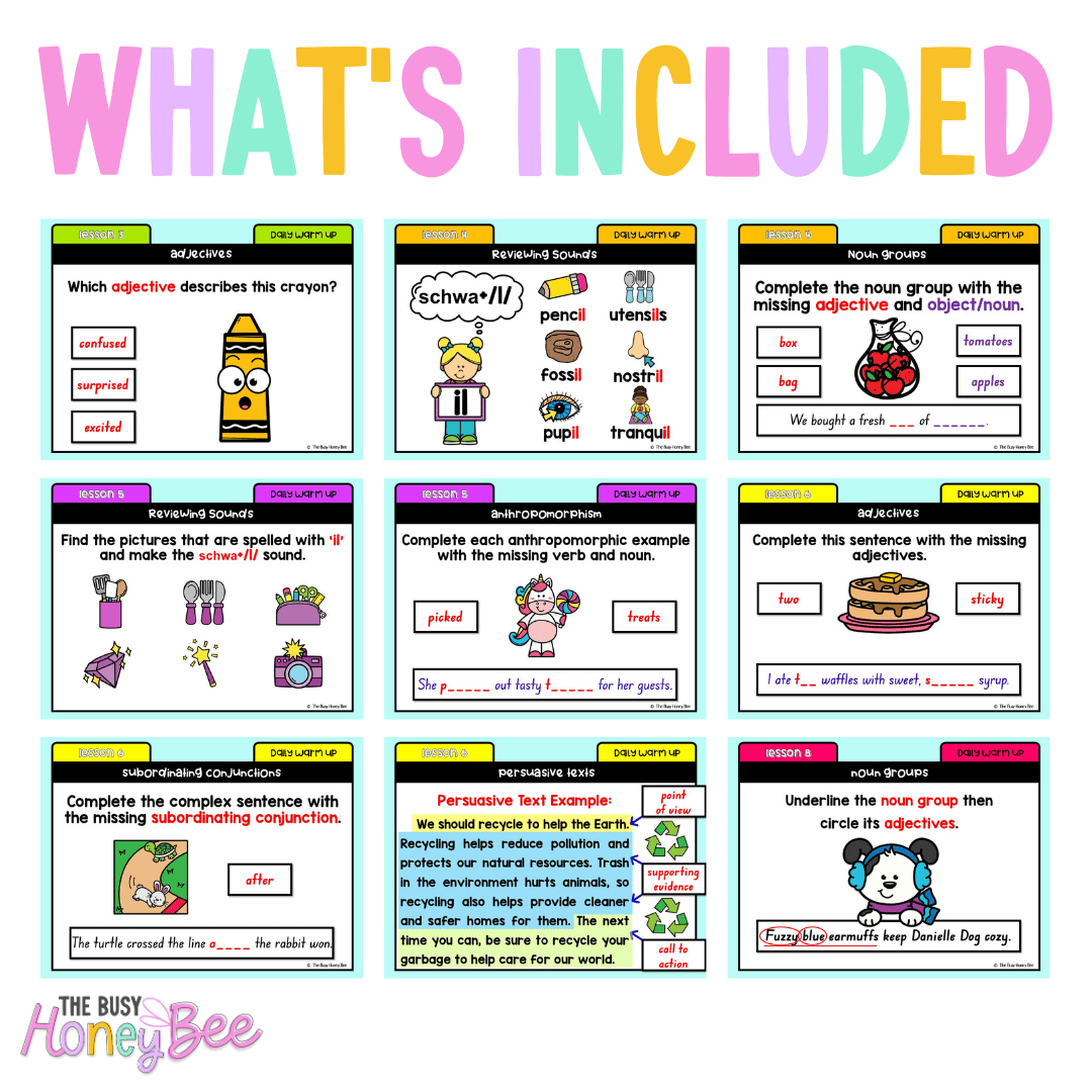 Stage 1 Year B Australian | NSW English Daily Review | Warm-Up Unit 24 - Warm Up | Revision