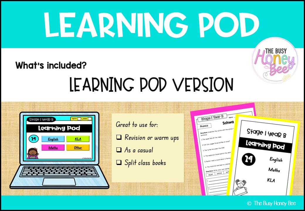 Stage 1 Year B Homework/Learning Pods Ultimate Mega Bundle - Homework | Casual Teaching