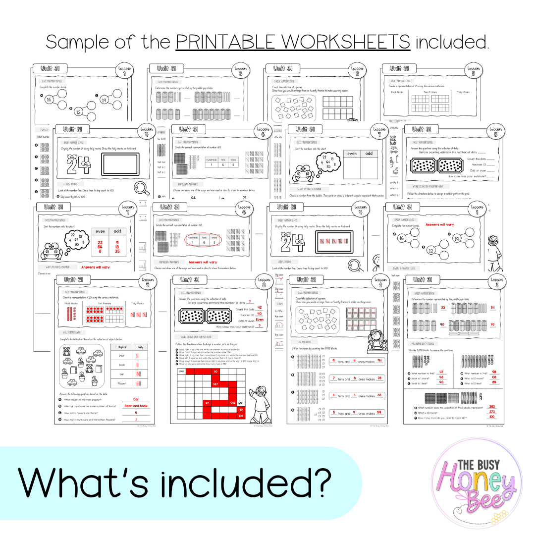 Stage 1 Year B NSW Maths Worksheets Unit 31 - Workbook | Worksheets
