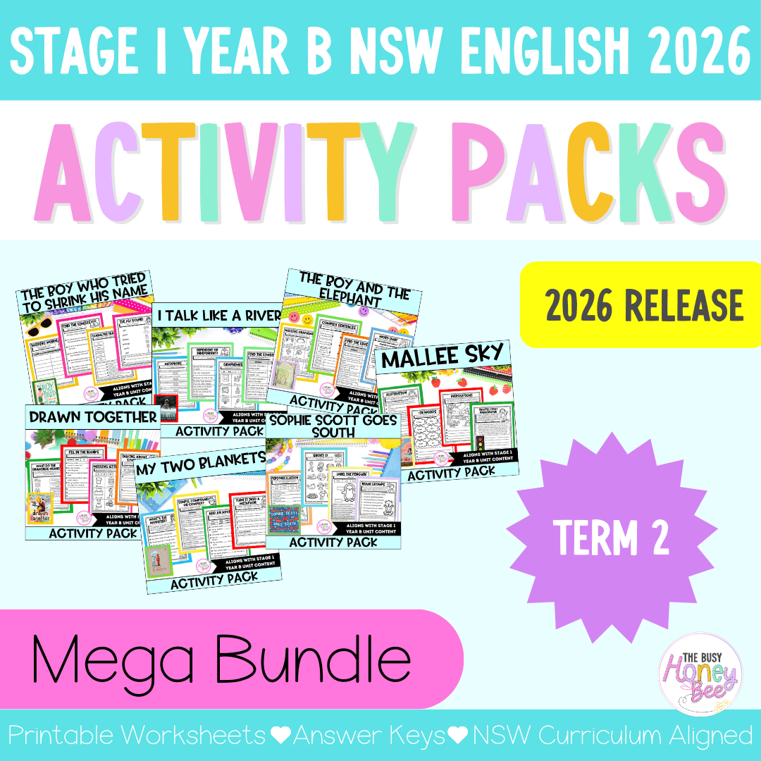 Stage 1 Year B Term 2 NSW English Activity Packs Mega Bundle 2026 – The ...