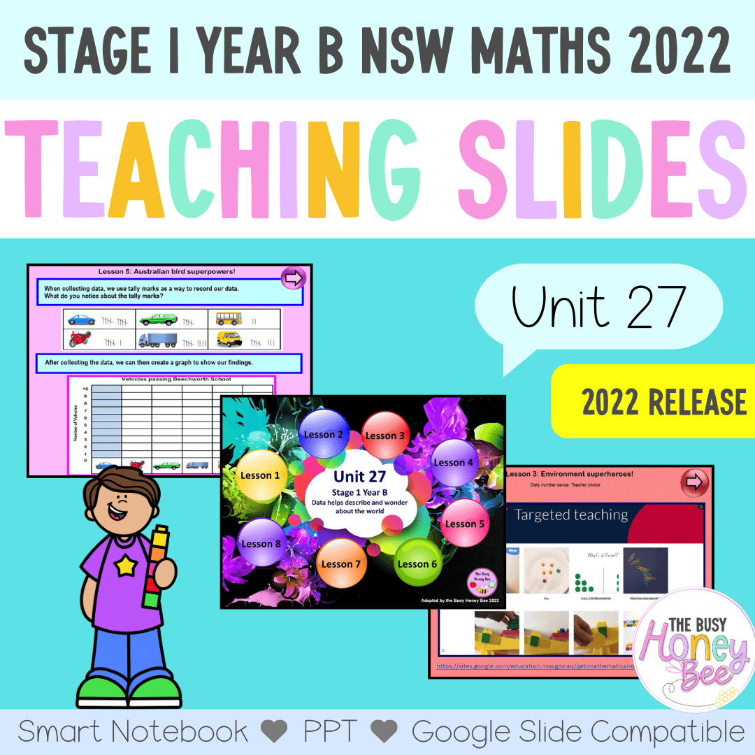 Stage 1 Year B Unit 27 NSW Maths Teaching Slides 2022 – The Busy Honey Bee