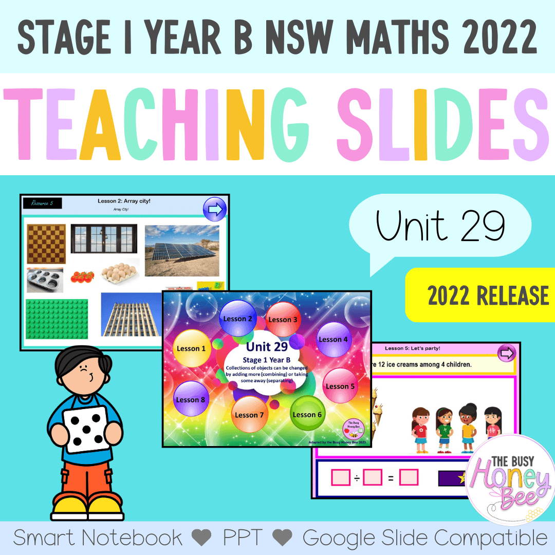 Stage 1 Year B Unit 29 NSW Maths Teaching Slides 2022 – The Busy Honey Bee