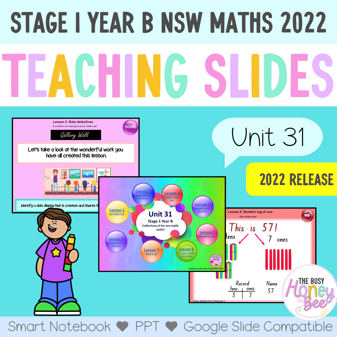 Stage 1 Year B Unit 31 NSW Maths Teaching Slides 2022 – The Busy Honey Bee