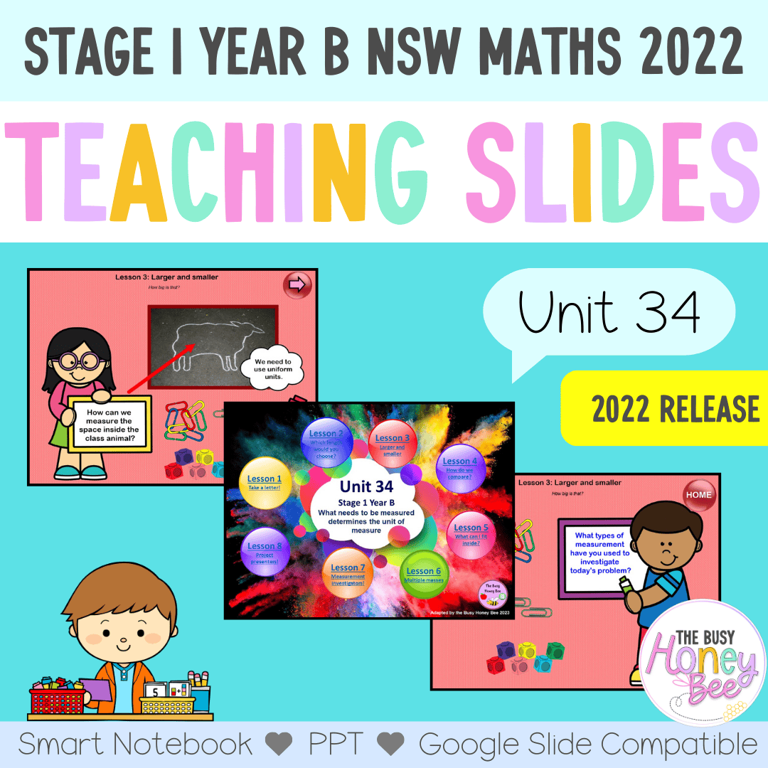 Stage 1 Year B Unit 34 NSW Maths Teaching Slides 2022 – The Busy Honey Bee