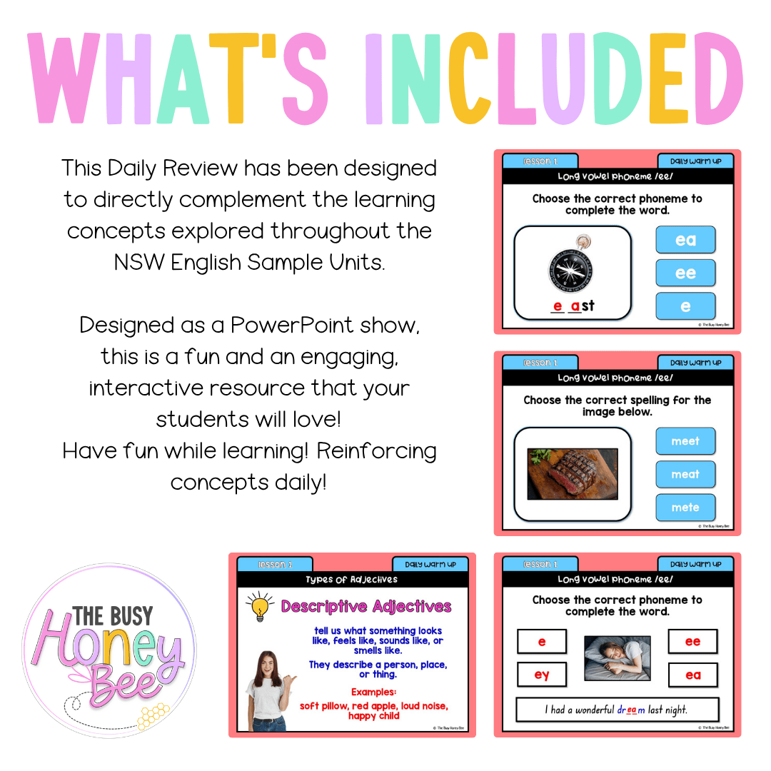 Stage 2 Year A Australian | NSW English Daily Review | Warm-Up Unit 1 Week 1 - Warm Up | Revision