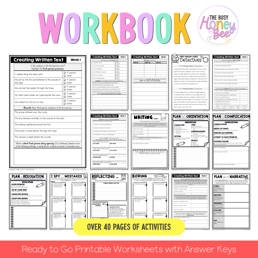 Stage 2 Year A Creating Written Texts Teaching Bundle Unit 7 - Teaching Bundle