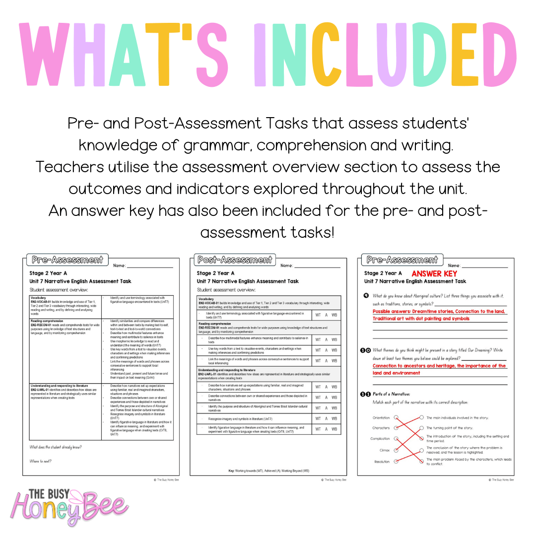 Stage 2 Year A English Pre- and Post-Assessment Unit 7 Narrative - Assessment