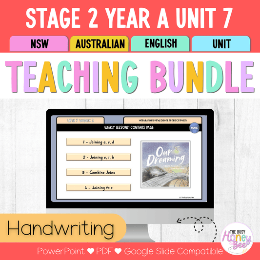 Stage 2 Year A Handwriting and Digital Transcription Teaching Bundle Unit 7 - Teaching Bundle