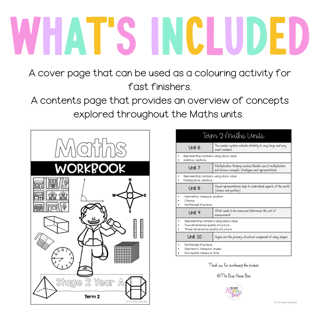 Stage 2 Year A NSW Maths Workbook Term 2 - Workbook | Worksheets