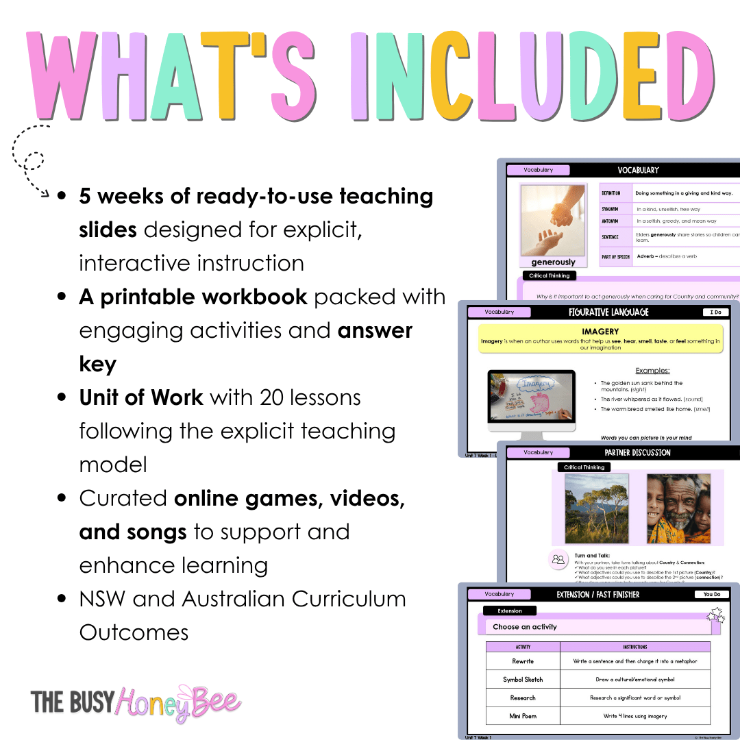 Stage 2 Year A Vocabulary Teaching Bundle Unit 7 - Teaching Bundle