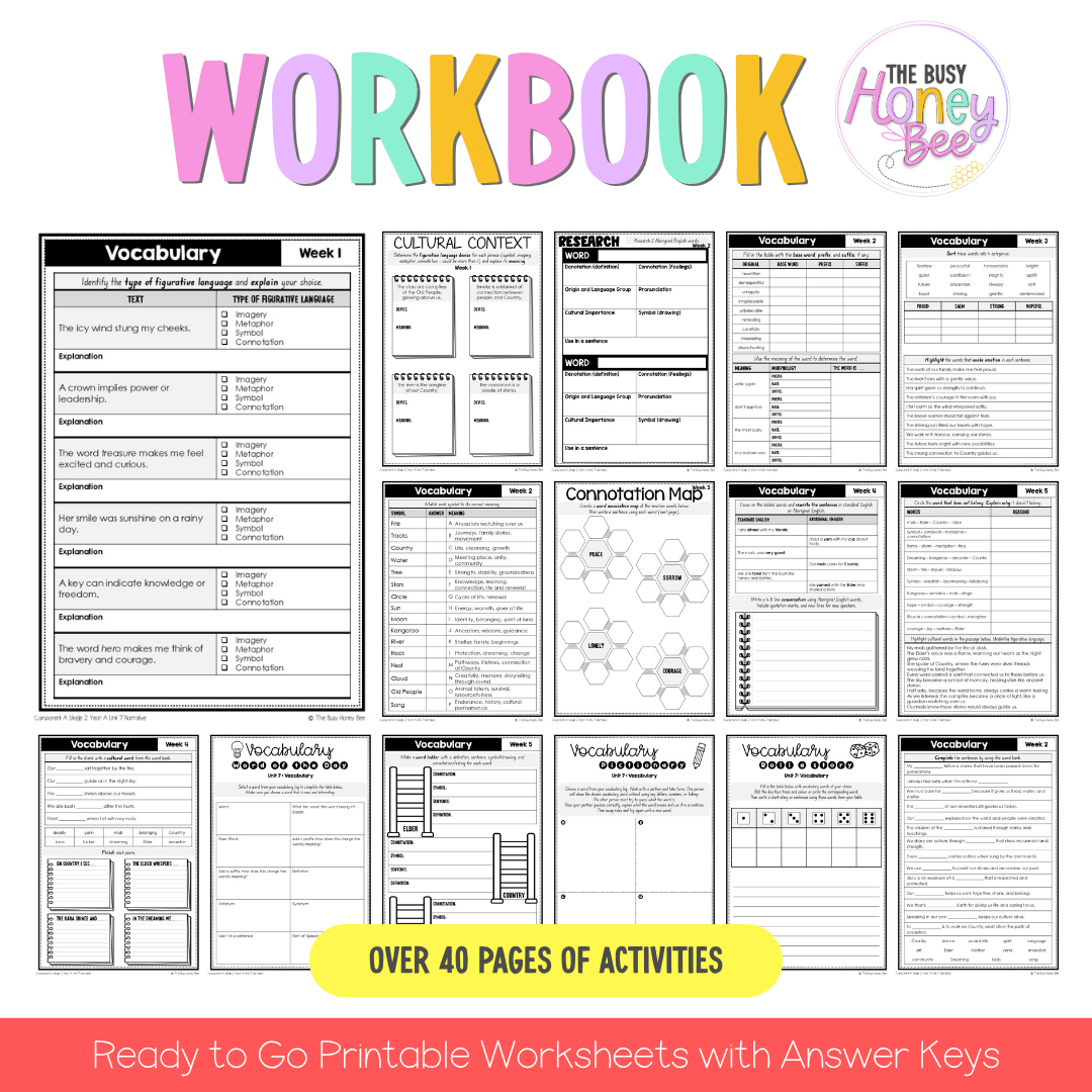 Stage 2 Year A Vocabulary Teaching Bundle Unit 7 - Teaching Bundle