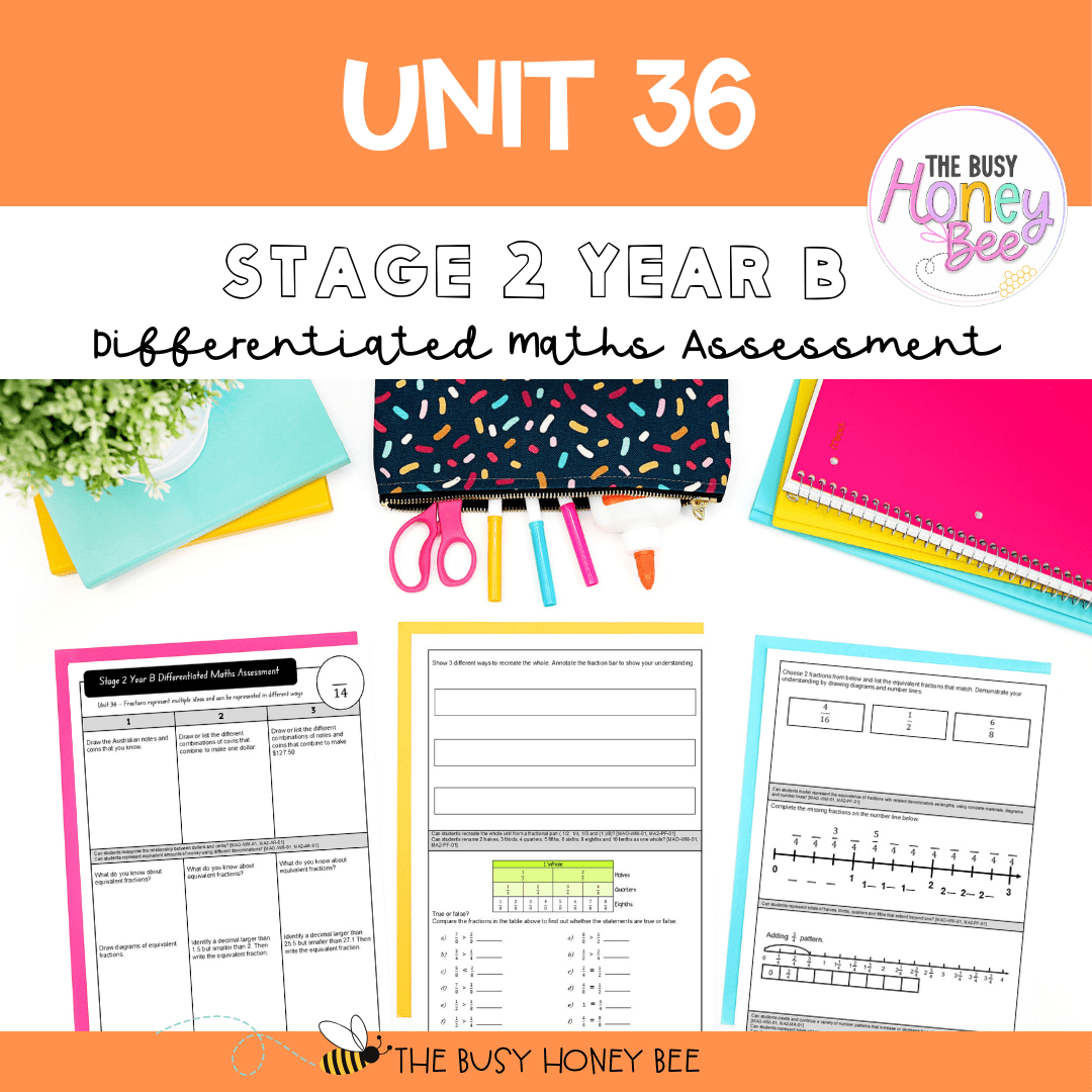 Stage 2 Year B Differentiated Maths Assessment Unit 36 – The Busy Honey Bee