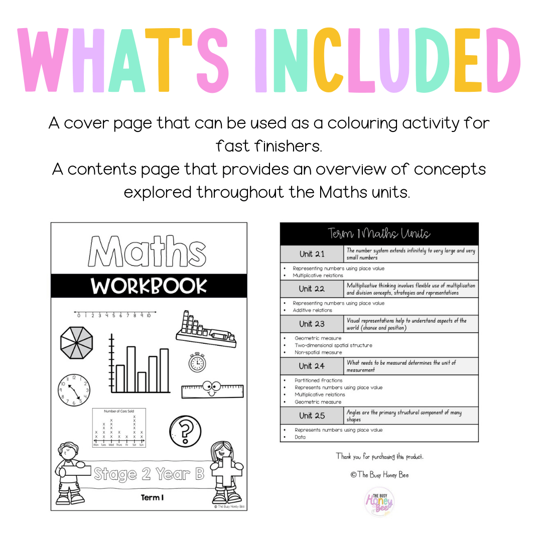 Stage 2 Year B NSW Maths Workbook Term 1 -