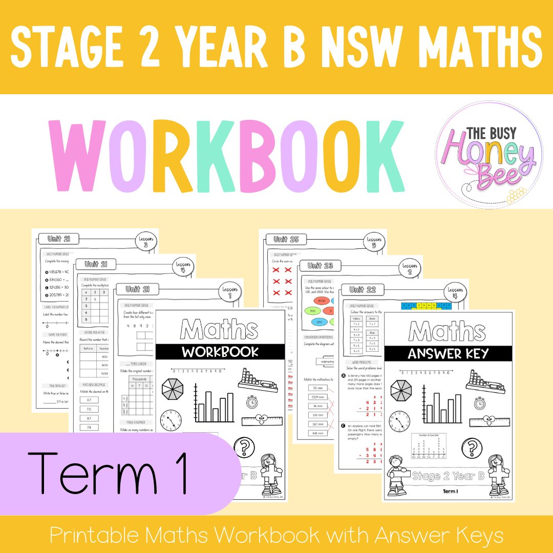 Stage 2 Year B NSW Maths Workbook Term 1 -