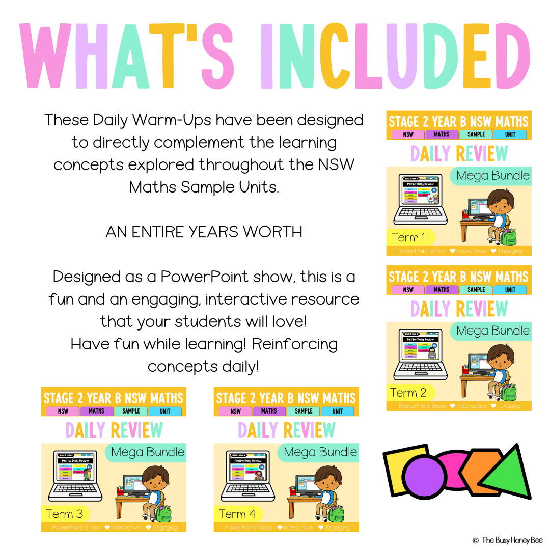 Stage 2 Year B Ultimate Australian | NSW Maths Daily Review | Warm-Up Mega Bundle - Warm Up | Revision