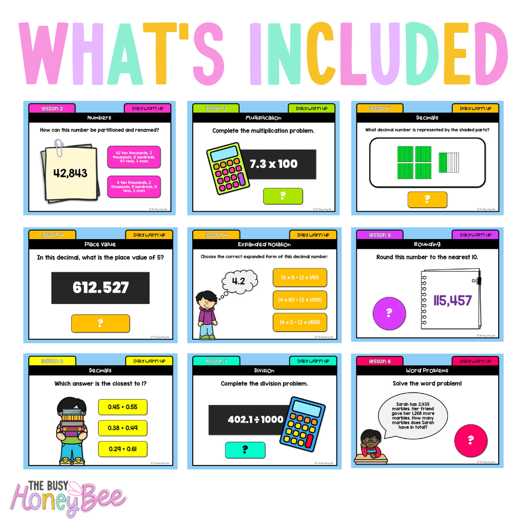 Stage 3 Year B Australian | NSW Math Daily Review | Warm-Up Term 1 Mega Bundle -