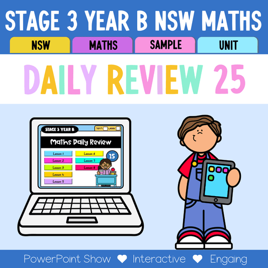 Stage 3 Year B Australian | NSW Math Daily Review | Warm-Up Unit 25 -