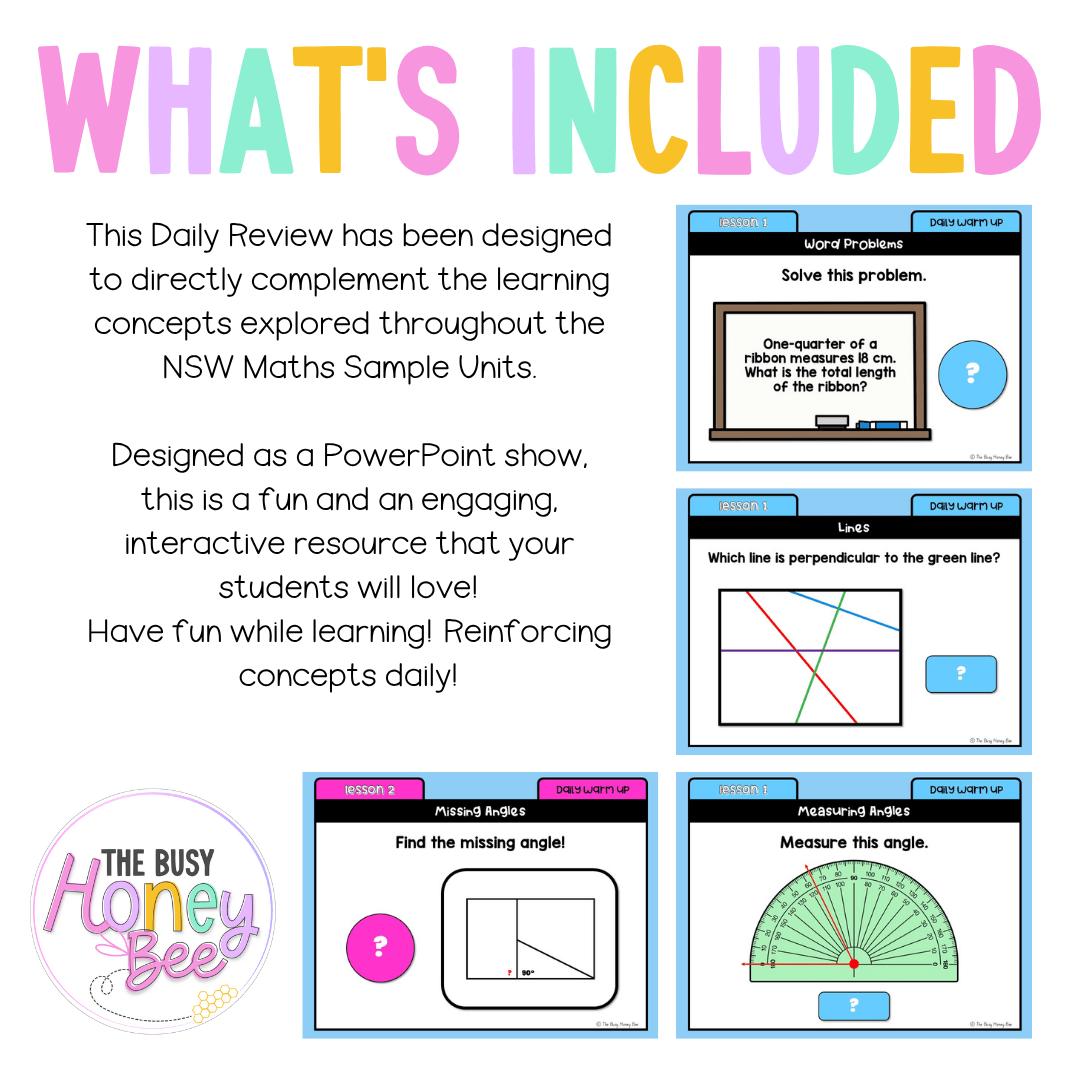 Stage 3 Year B Australian | NSW Math Daily Review | Warm-Up Unit 30 - Warm Up | Revision