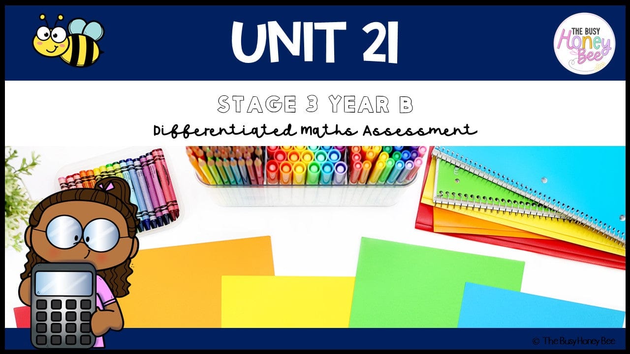 Stage 3 Year B Differentiated Maths Assessment Unit 21 - Assessment