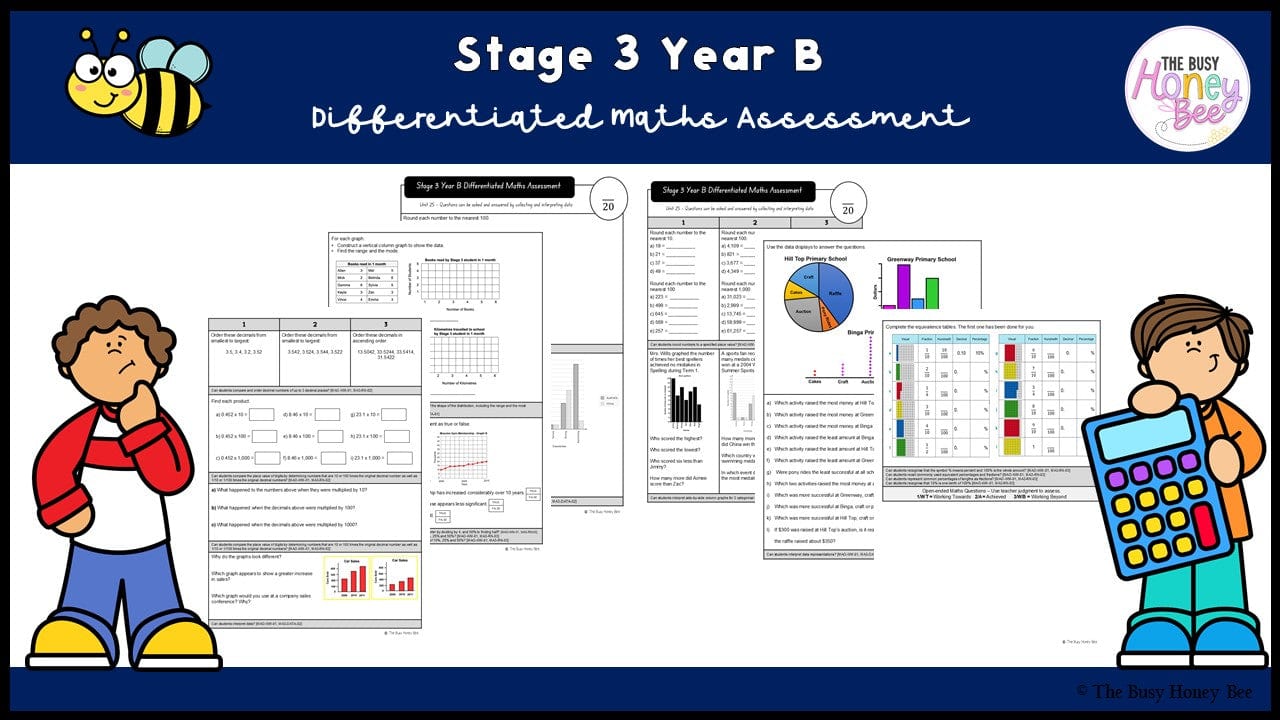 Stage 3 Year B Differentiated Maths Assessment Unit 25 - Assessment