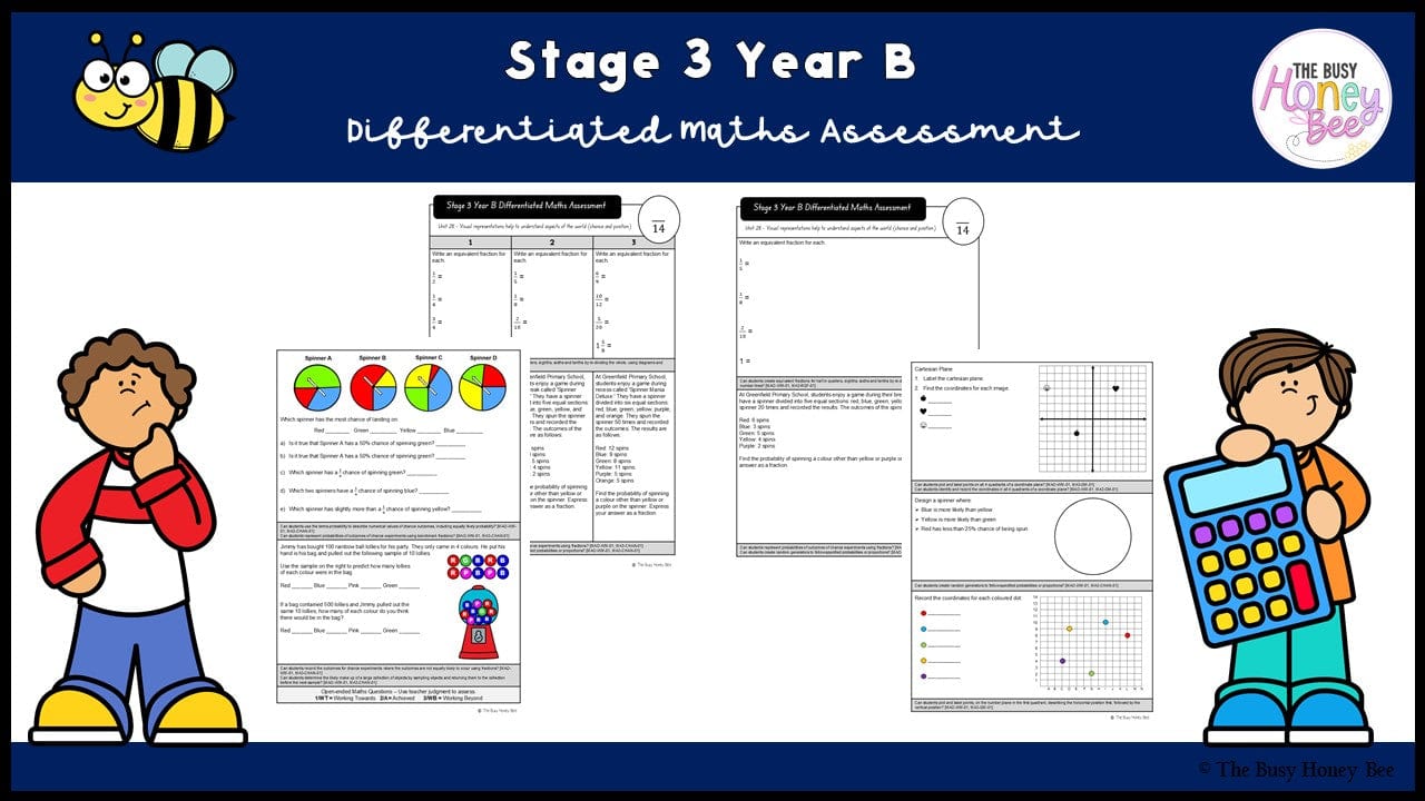 Stage 3 Year B Differentiated Maths Assessment Unit 28 - Assessment