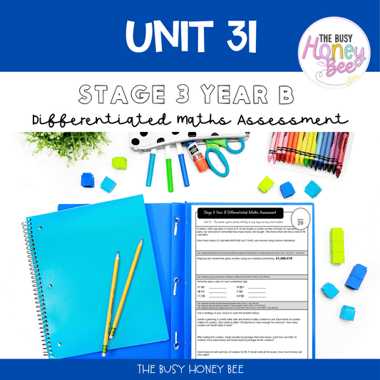 Stage 3 Year B Differentiated Maths Assessment Unit 31 - Assessment