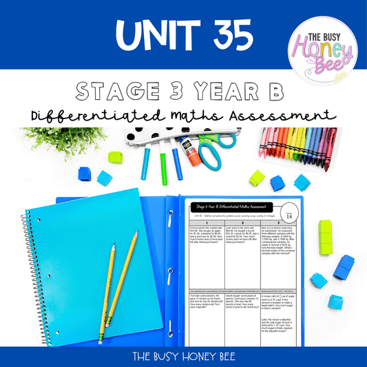 Stage 3 Year B Differentiated Maths Assessment Unit 35 - Assessment