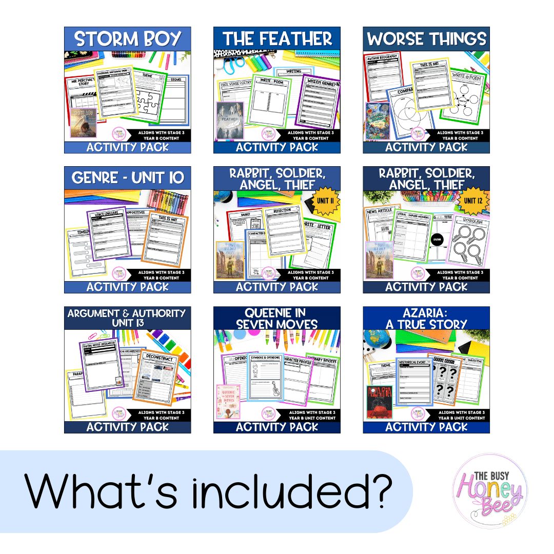 Stage 3 Year B English Activity Pack ULTIMATE Mega Bundle -