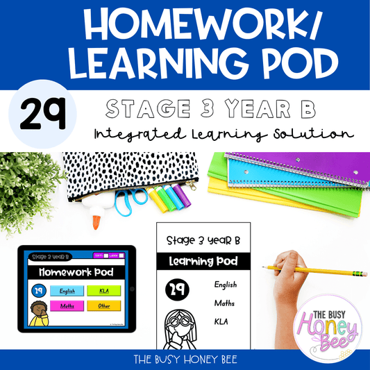 Stage 3 Year B Homework/Learning Pod 29 - Homework | Casual Teaching