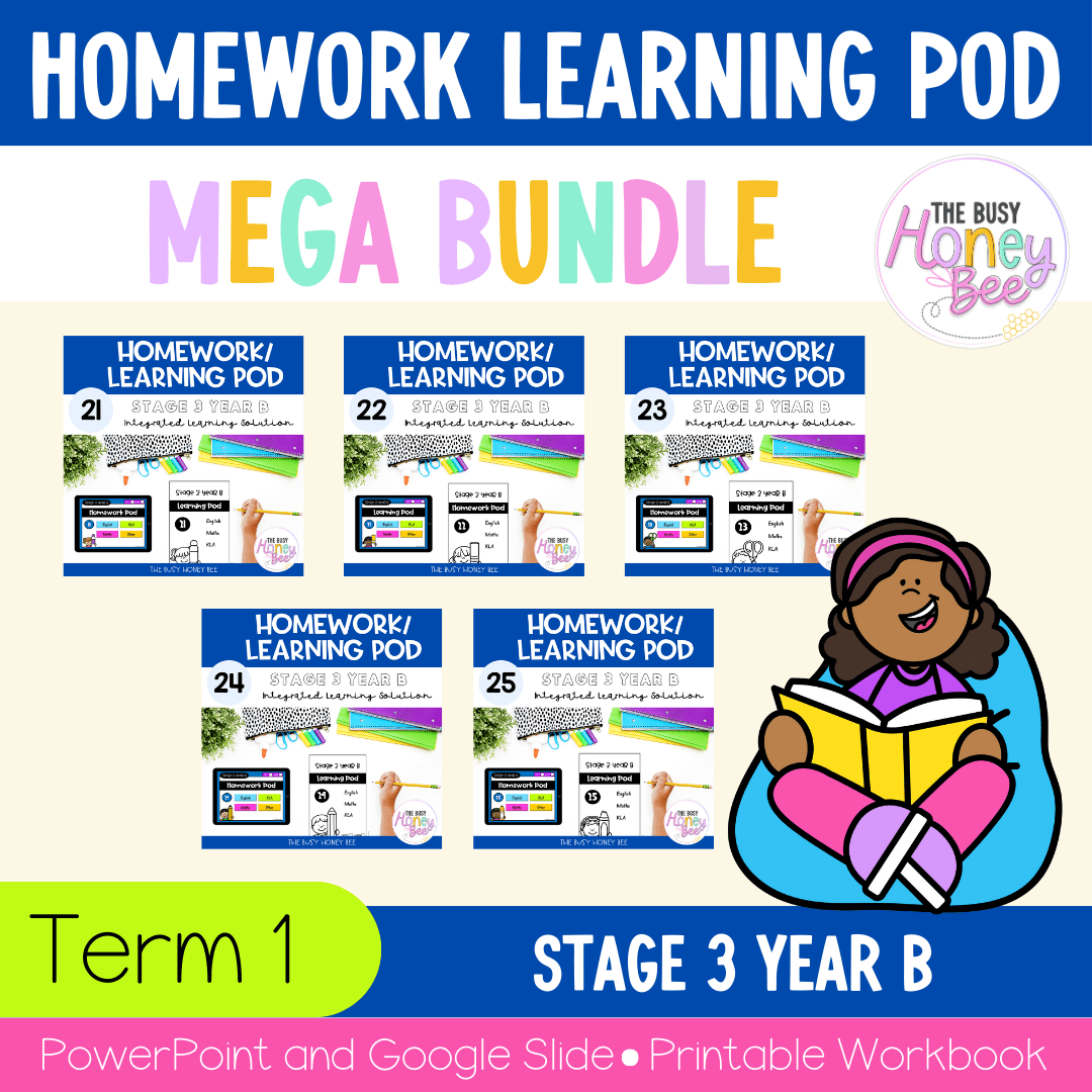 Stage 3 Year B Homework/Learning Pods Term 1 Mega Bundle – The Busy ...