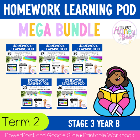 Stage 3 Year B Homework/Learning Pods Term 2 Mega Bundle - Homework | Casual Teaching