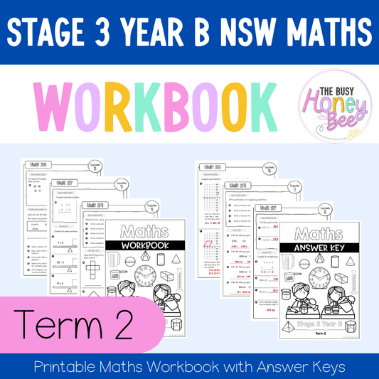 Stage 3 Year B NSW Maths Workbook Term 2 - Workbook | Worksheets