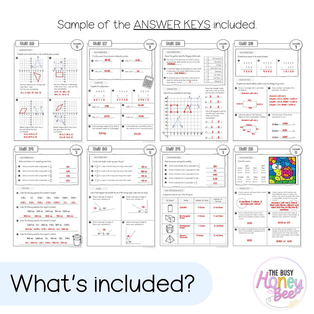 Stage 3 Year B NSW Maths Workbook Term 2 - Workbook | Worksheets