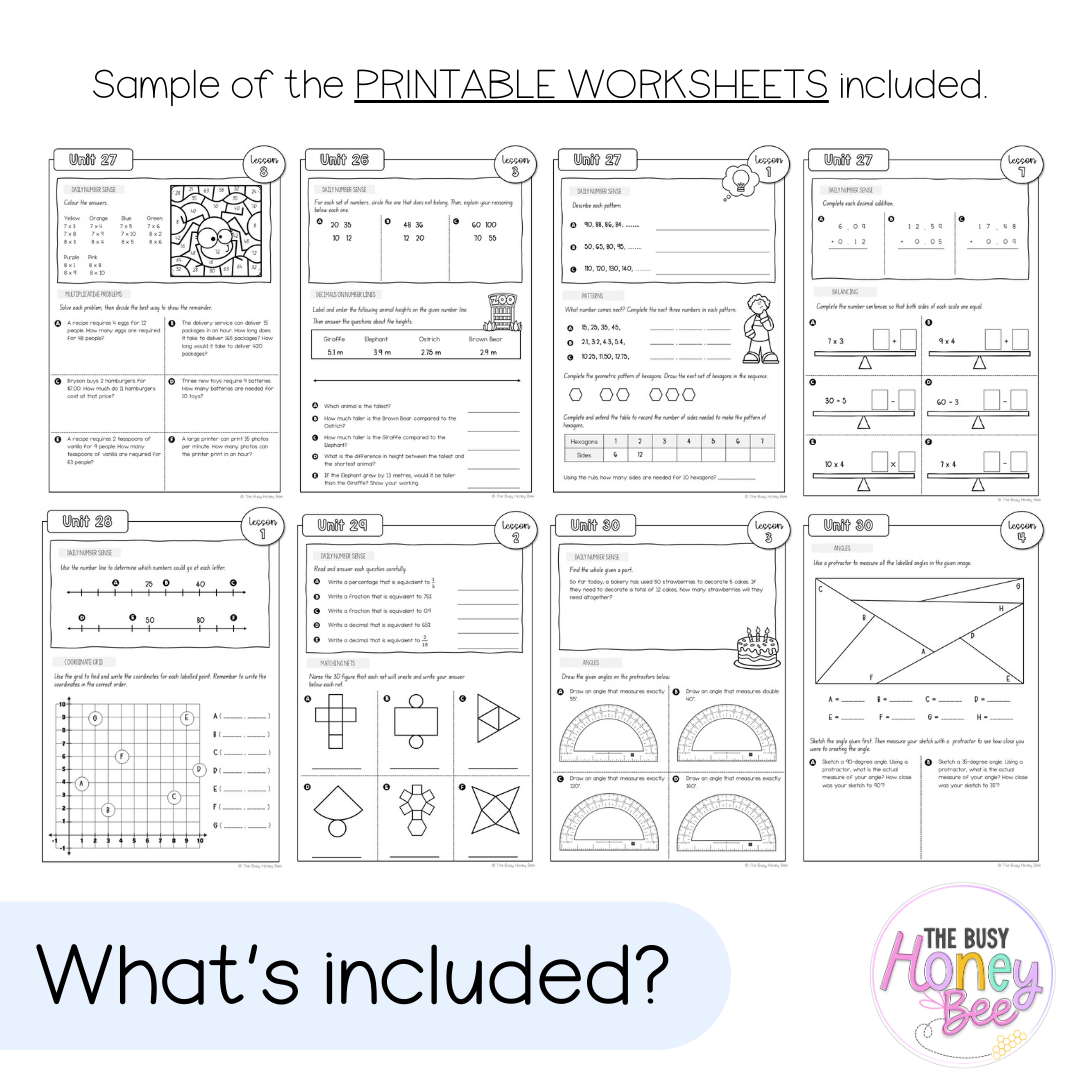 Stage 3 Year B NSW Maths Workbook Term 2 - Workbook | Worksheets