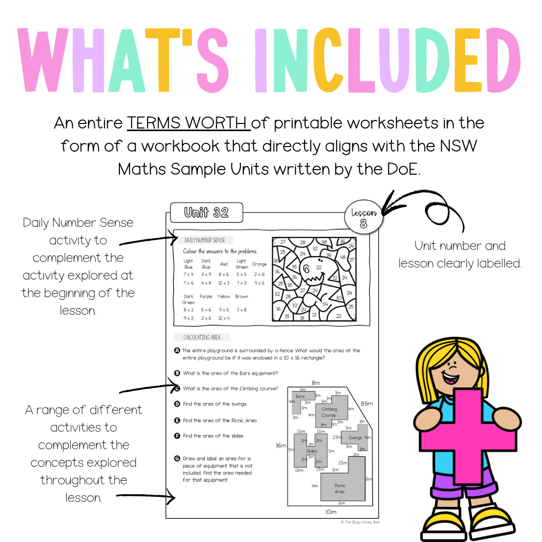 Stage 3 Year B NSW Maths Workbook Term 3 - Workbook | Worksheets