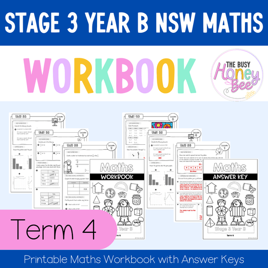 Stage 3 Year B NSW Maths Workbook Term 4 - Workbook | Worksheets