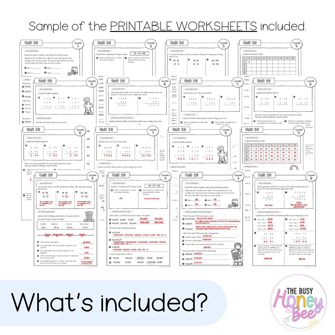 Stage 3 Year B NSW Maths Worksheets Unit 26 - Workbook | Worksheets