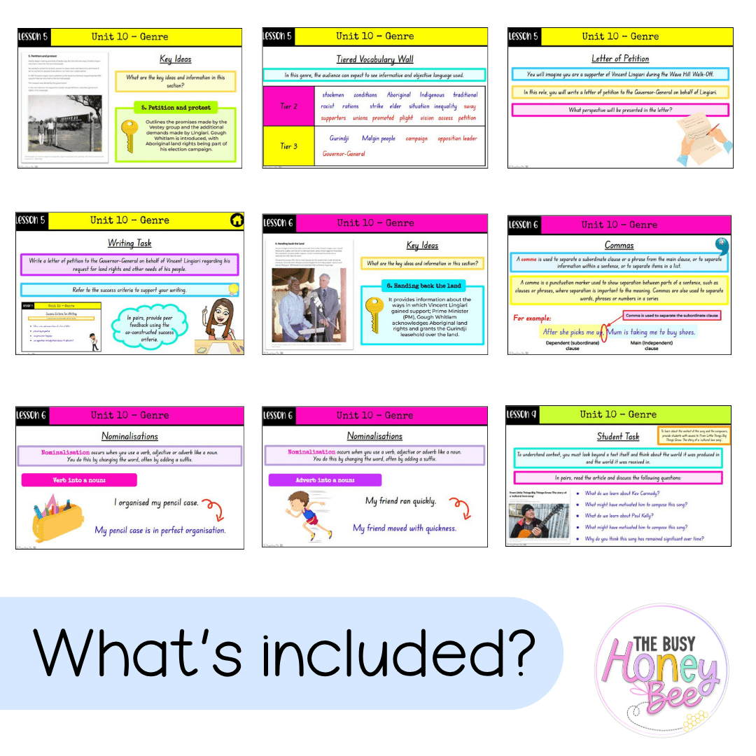 Stage 3 Year B Term 1 English Teaching Slides Mega Bundle - Teaching Slides