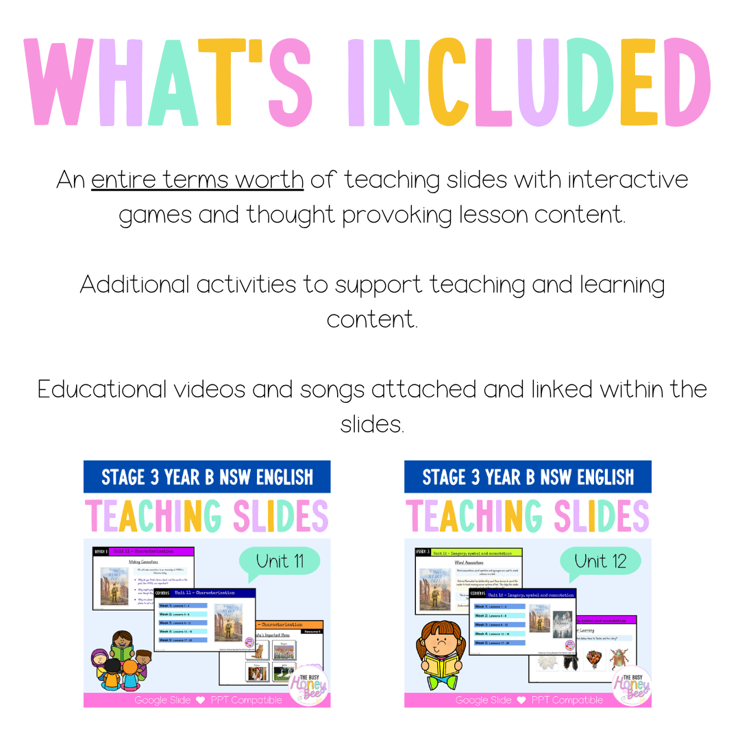 Stage 3 Year B Term 2 English Teaching Slides Mega Bundle - Teaching Slides