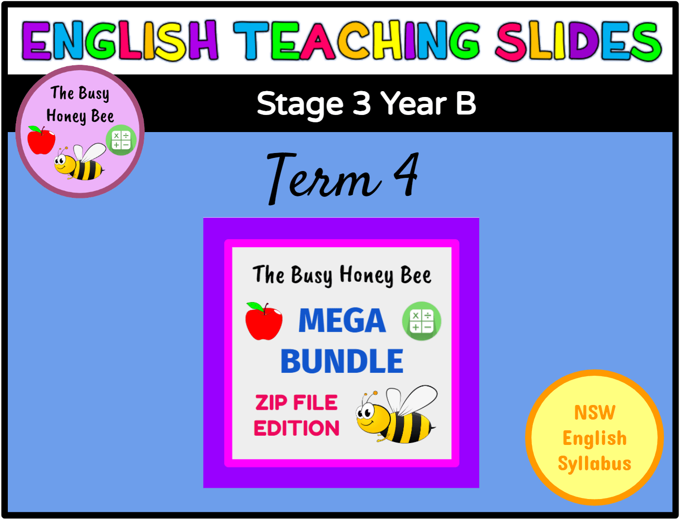 Stage 3 Year B Term 4 English Teaching Slides Mega Bundle - Teaching Slides